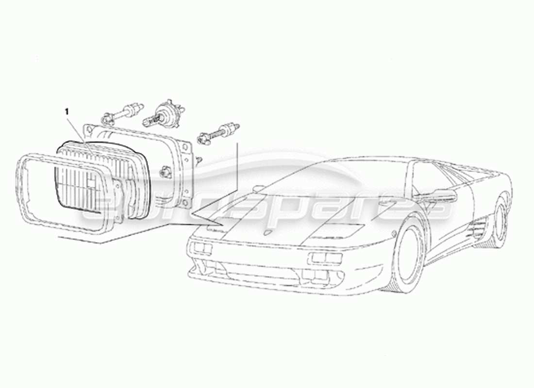 lamborghini diablo vt (1994) lights (valid for japan version - april 1994) part diagram