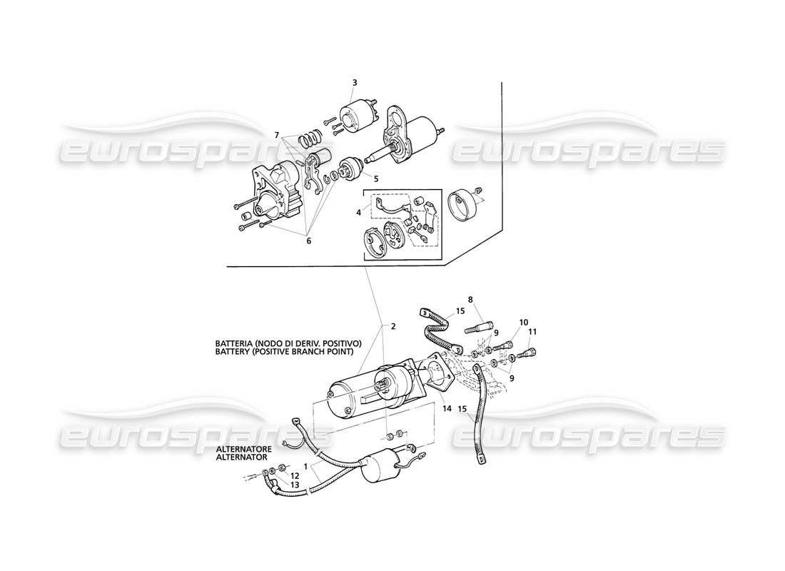 maserati qtp v8 evoluzione starting motor parts diagram