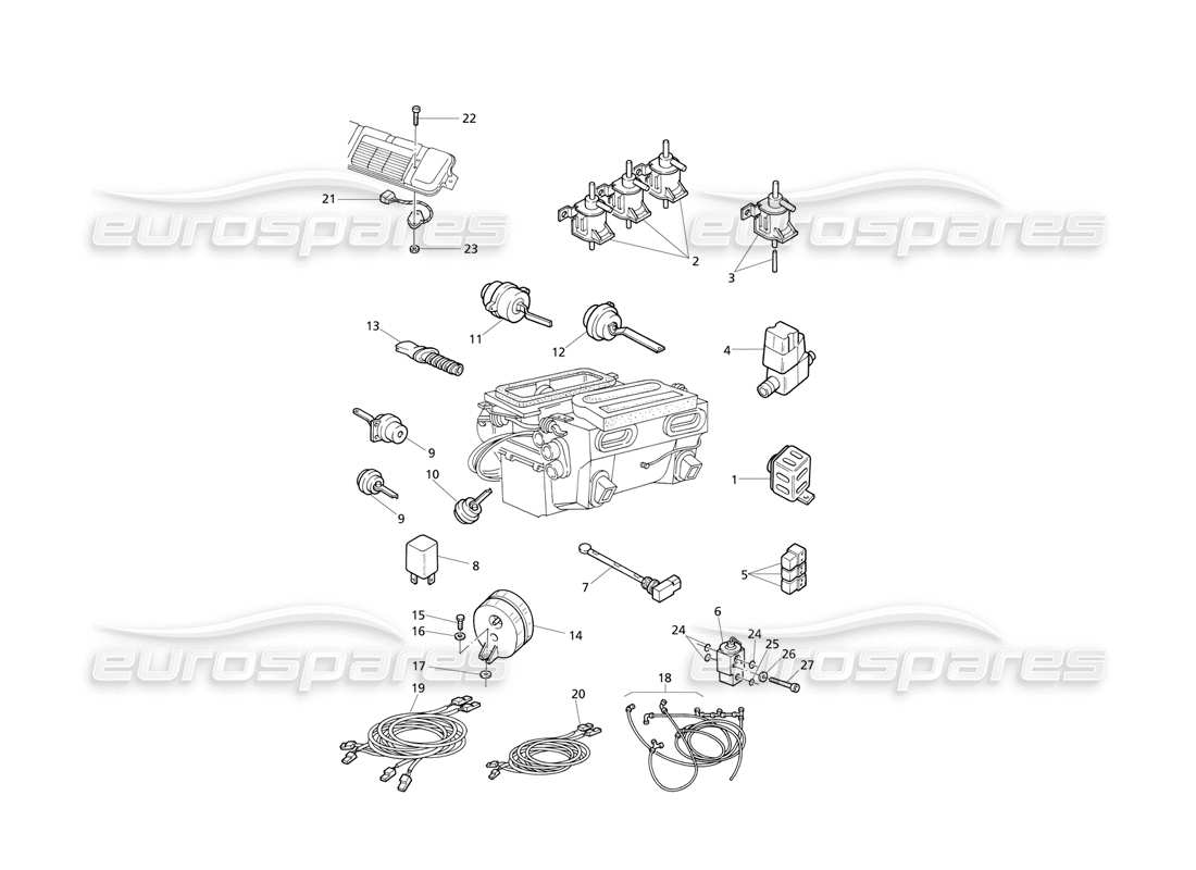 maserati qtp v6 evoluzione automatic air conditioner assy part diagram