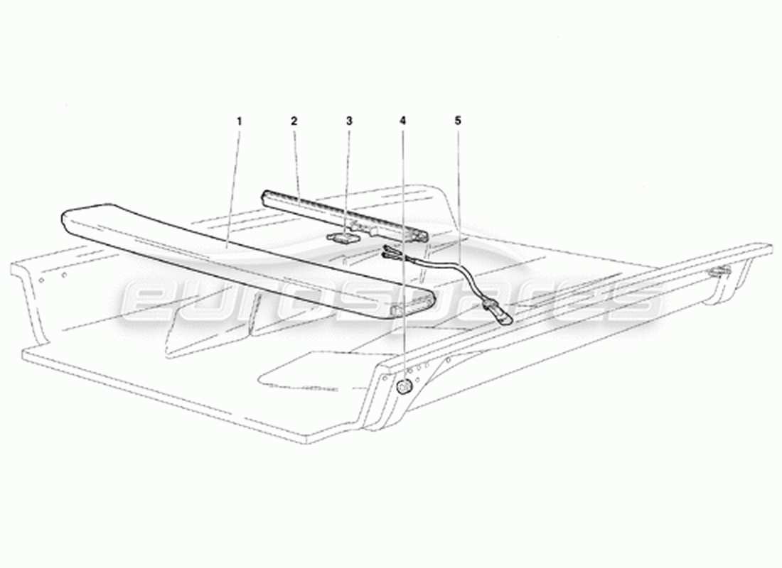 lamborghini diablo vt (1994) engine hood (valid for canada version - april 1994) part diagram