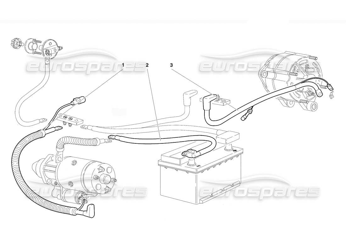 lamborghini diablo vt (1994) electrical system (valid for rh d. version - april 1994) parts diagram