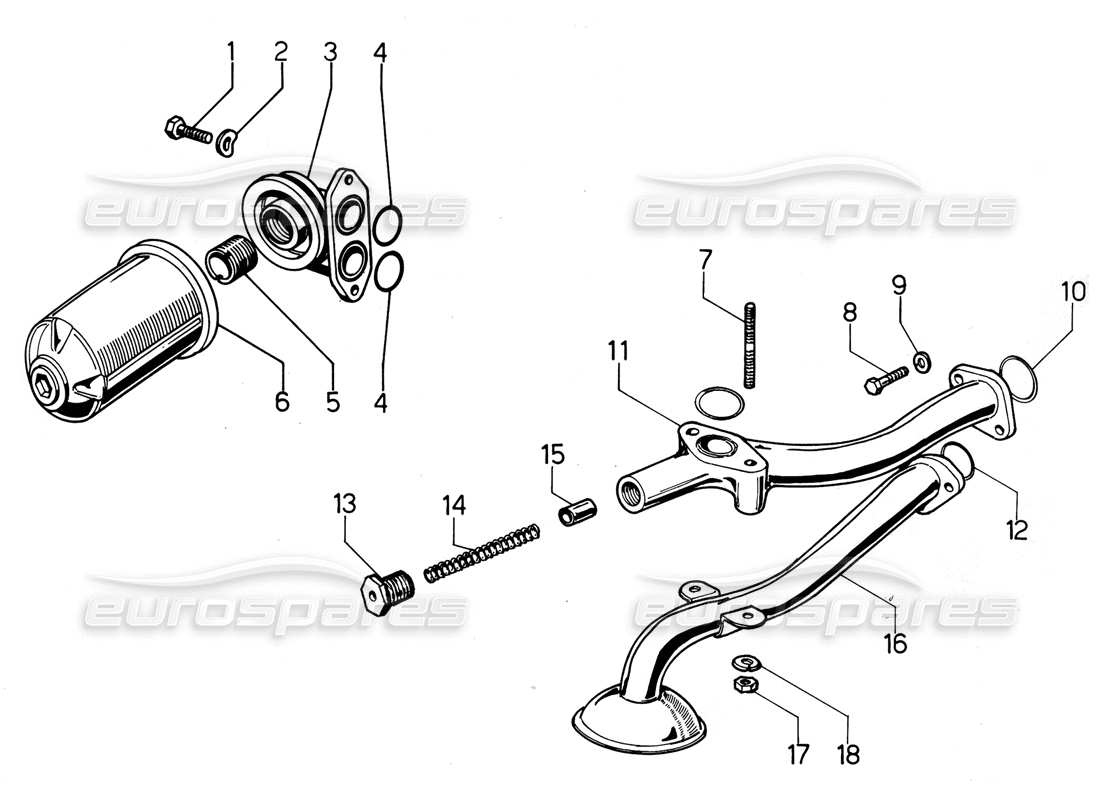 lamborghini urraco p300 oil filter part diagram