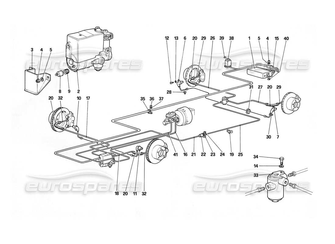 ferrari 412 (mechanical) abs parts diagram