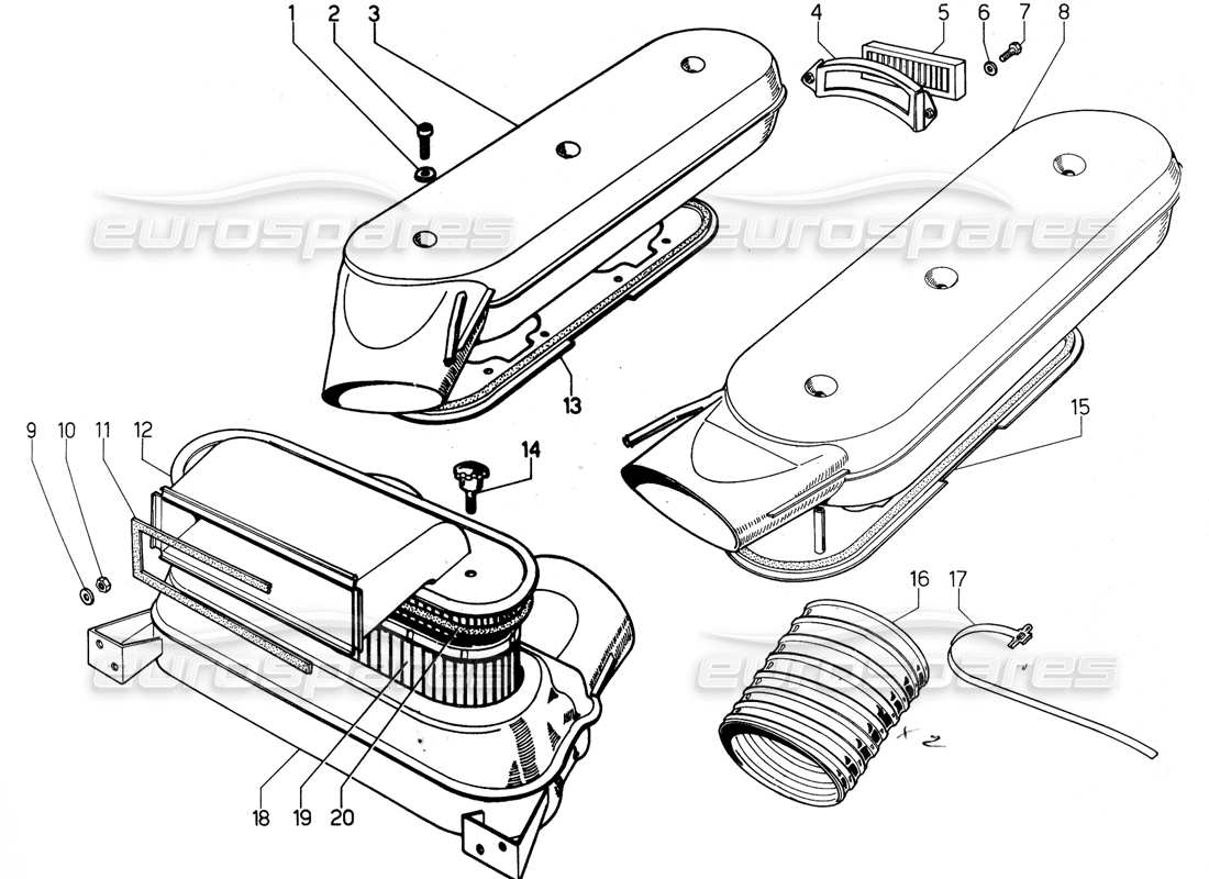 lamborghini urraco p300 fuel system part diagram