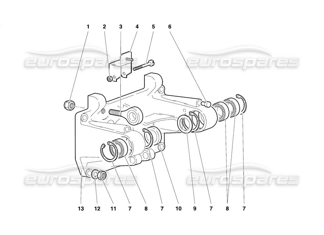 lamborghini diablo vt (1994) pedal mounting parts diagram