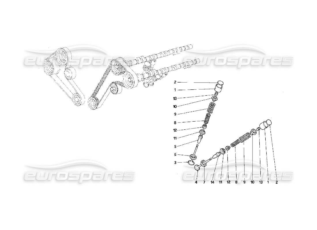 ferrari f40 timing - tappets part diagram