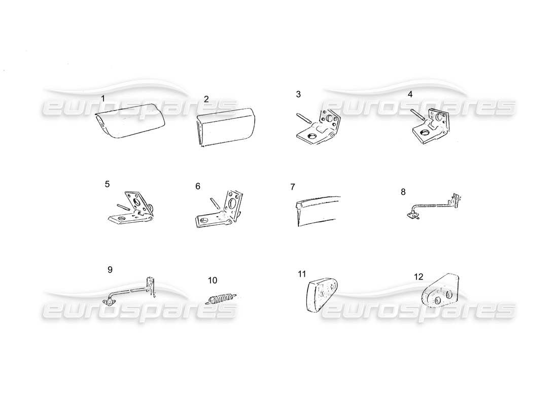 ferrari 250 gt (coachwork) door part diagram