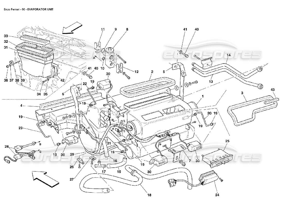 ferrari enzo evaporator unit part diagram