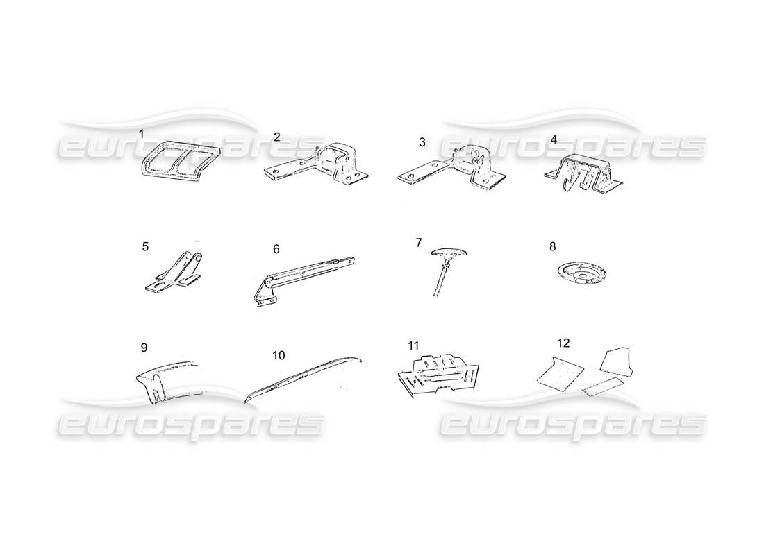 ferrari 250 gt (coachwork) boot lid part diagram