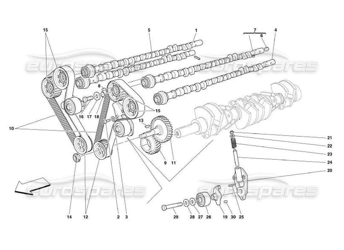 ferrari 575 superamerica timing - controls parts diagram