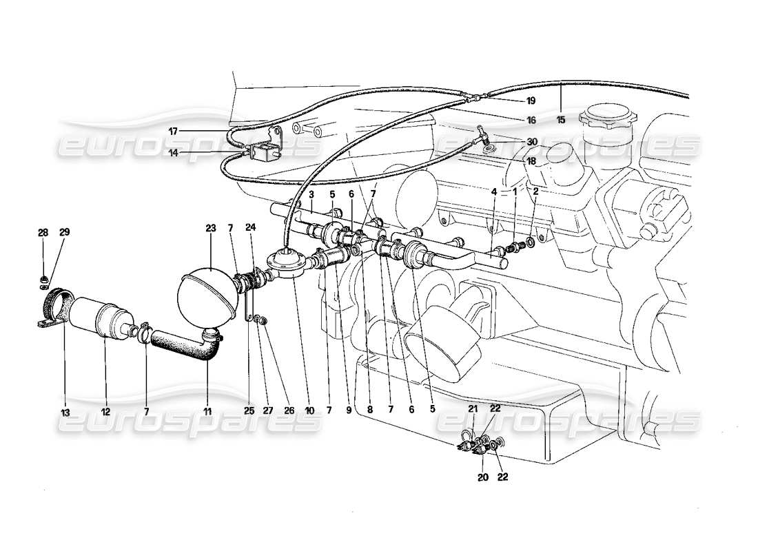 ferrari 412 (mechanical) air injection - for ch version parts diagram