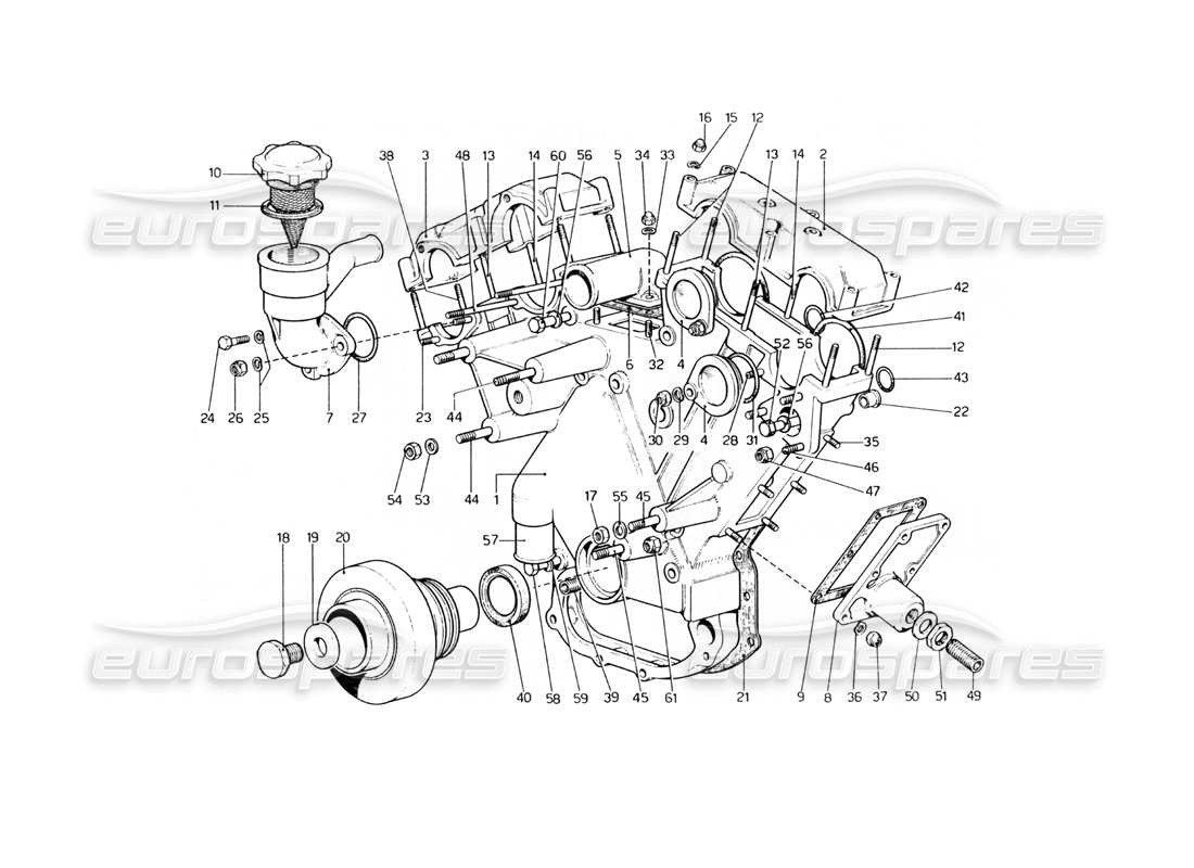 ferrari 400 gt (mechanical) timing system part diagram