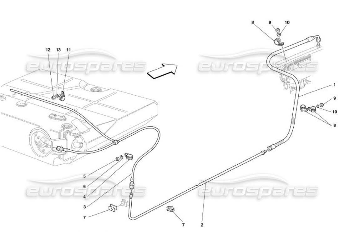 ferrari 575 superamerica fuel supply system parts diagram