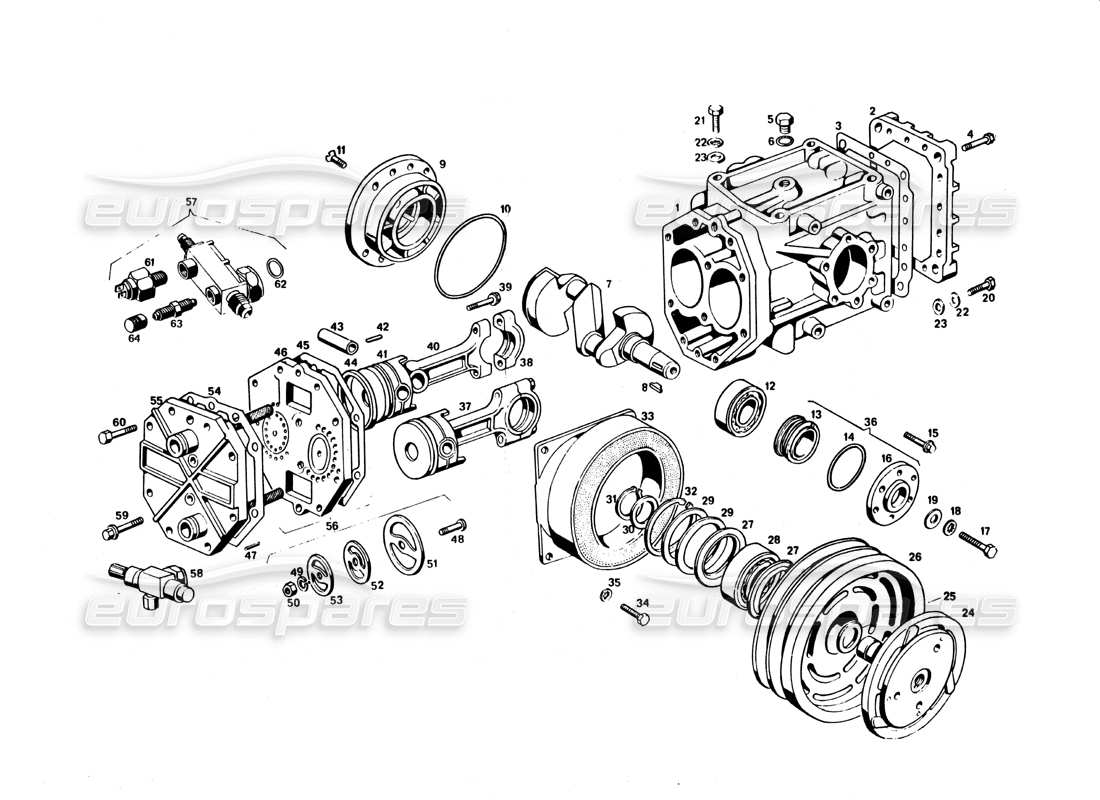 maserati bora conditionng compressor parts diagram