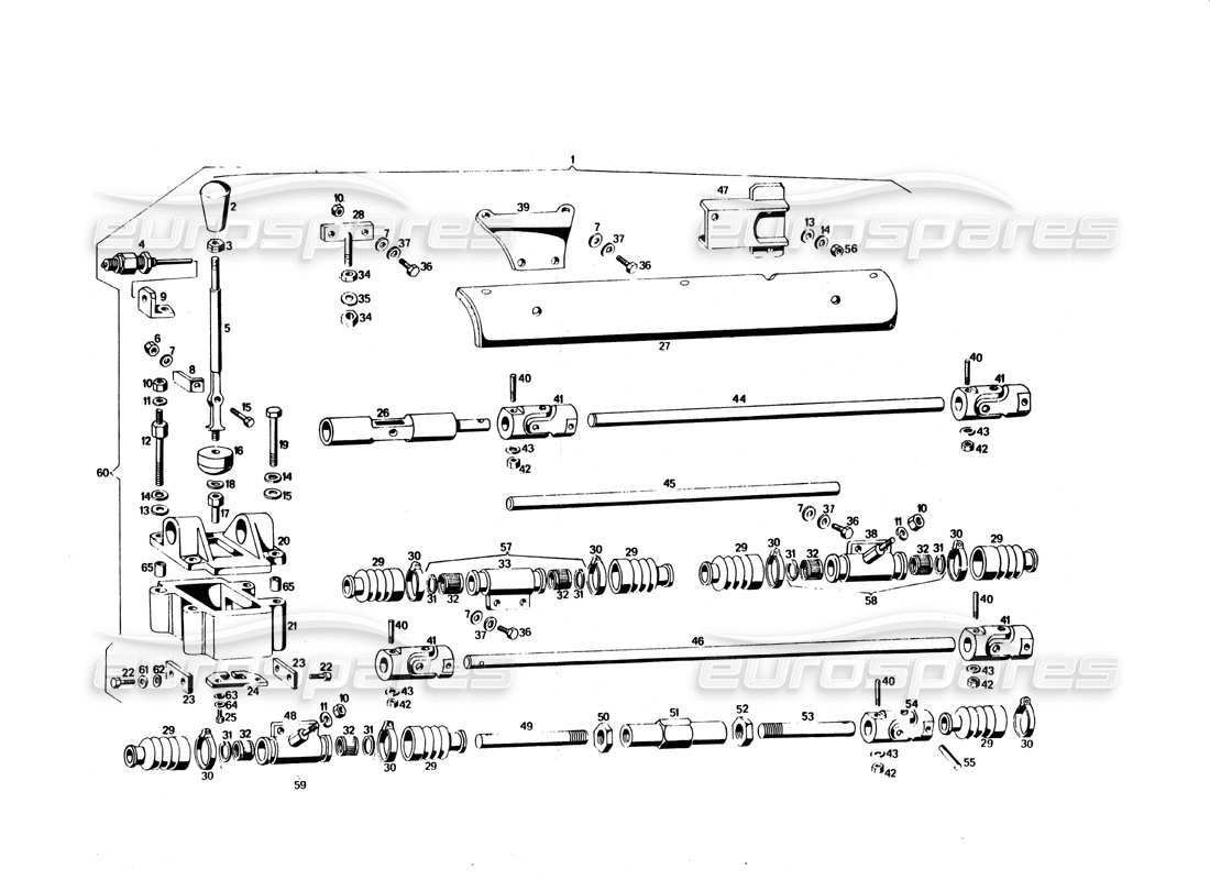 maserati bora outside transmission control parts diagram