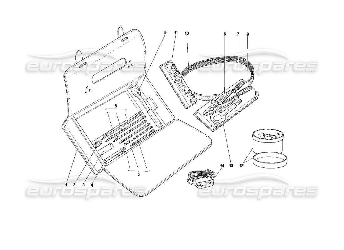 ferrari mondial 3.4 t coupe/cabrio equipment - horizontal bag parts diagram