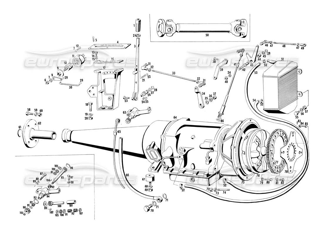 maserati ghibli 4.7 / 4.9 automatic transmission part diagram