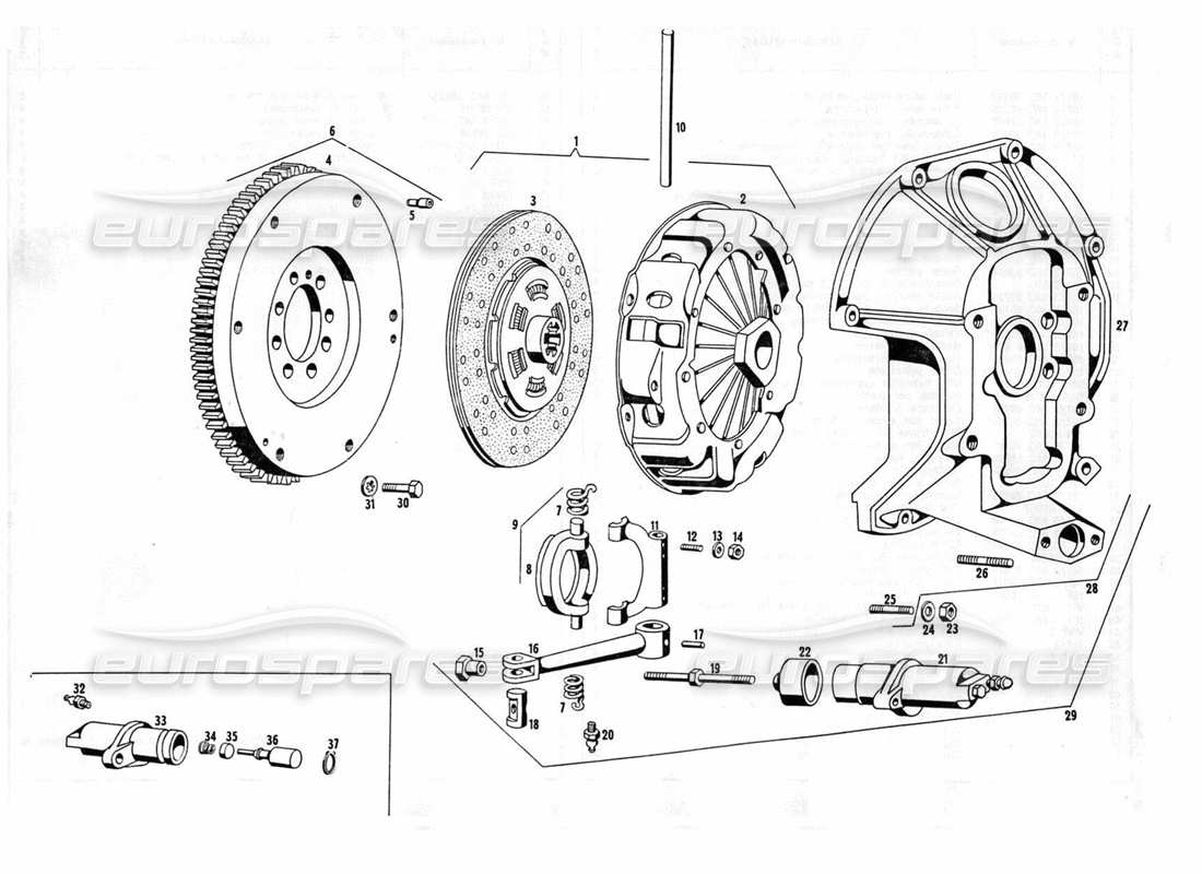 maserati indy 4.2 clutch part diagram