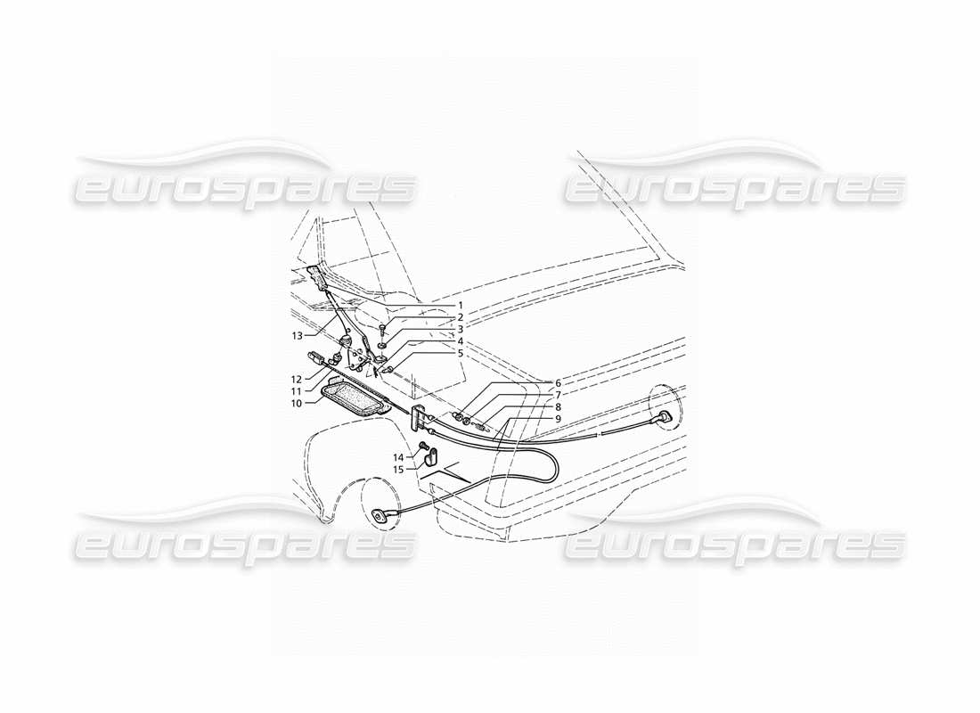 maserati ghibli 2.8 (abs) handbrake control parts diagram
