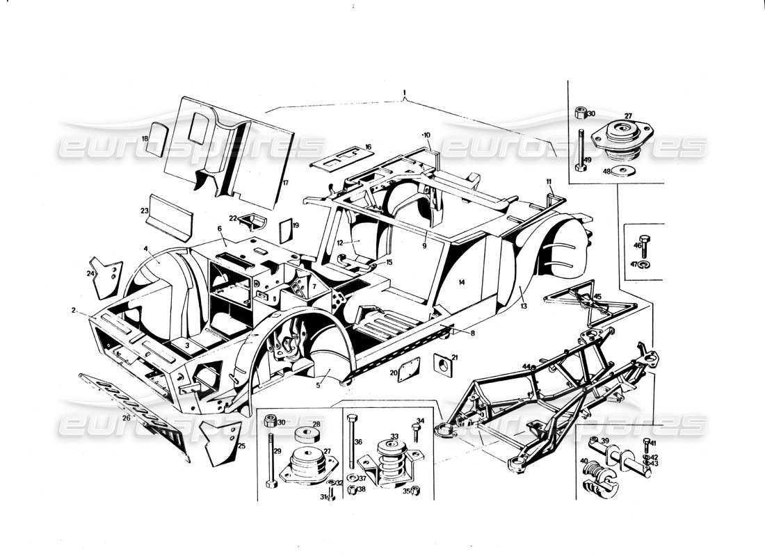 maserati bora frame parts diagram