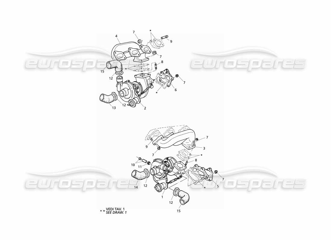 maserati qtp v6 evoluzione turboblowers and exhaust manifolds part diagram