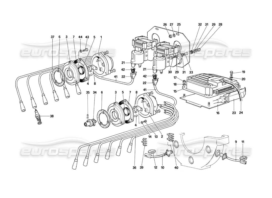 ferrari 412 (mechanical) engine ignition parts diagram