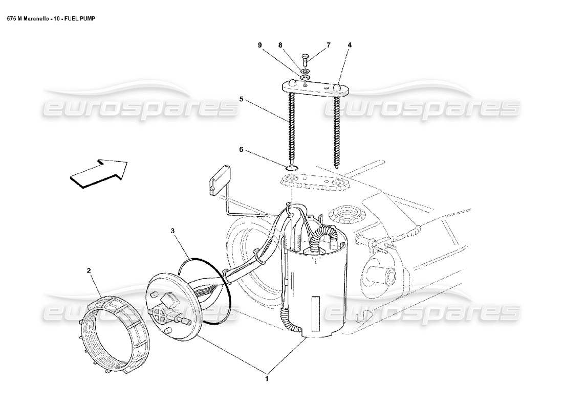 ferrari 575m maranello fuel pump part diagram