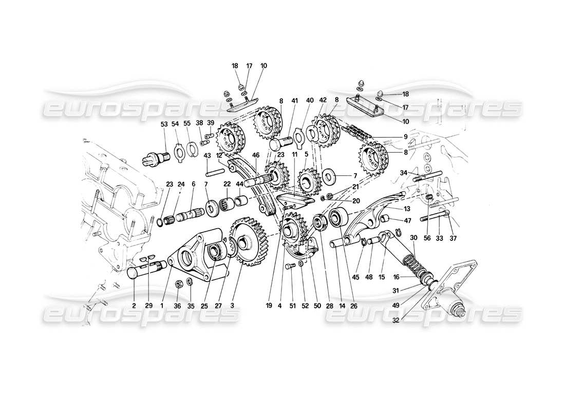 ferrari 400i (1983 mechanical) timing system - controls part diagram