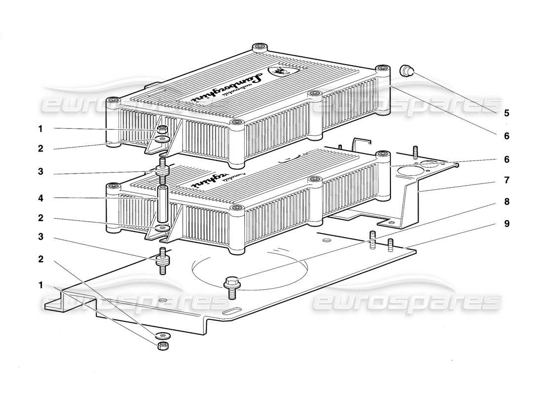 lamborghini diablo vt (1994) electronic injection units parts diagram