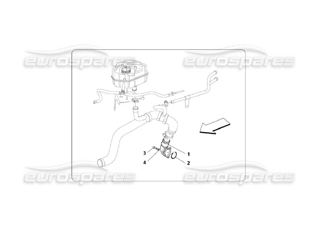 maserati qtp. (2006) 4.2 cooling system: water pump parts diagram