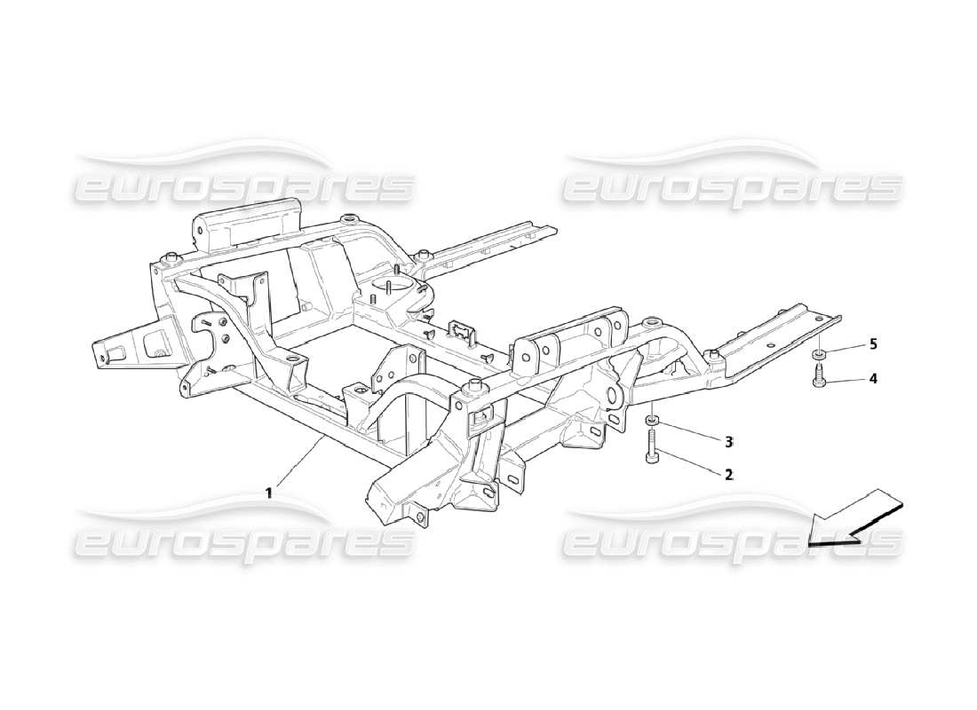 maserati qtp. (2006) 4.2 front underframe parts diagram