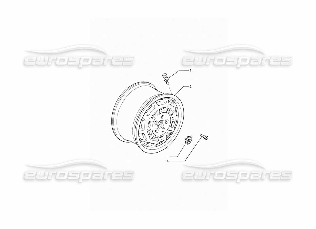a part diagram from the maserati ghibli (1993-1995) parts catalogue