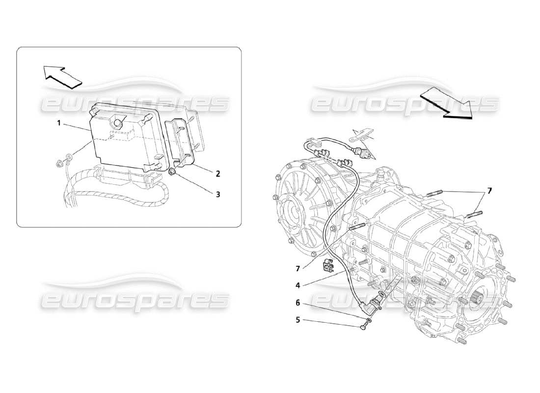 a part diagram from the maserati quattroporte m139 (2005-2013) parts catalogue