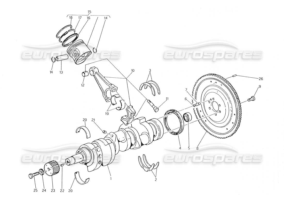a part diagram from the maserati biturbo (1983-1995) parts catalogue