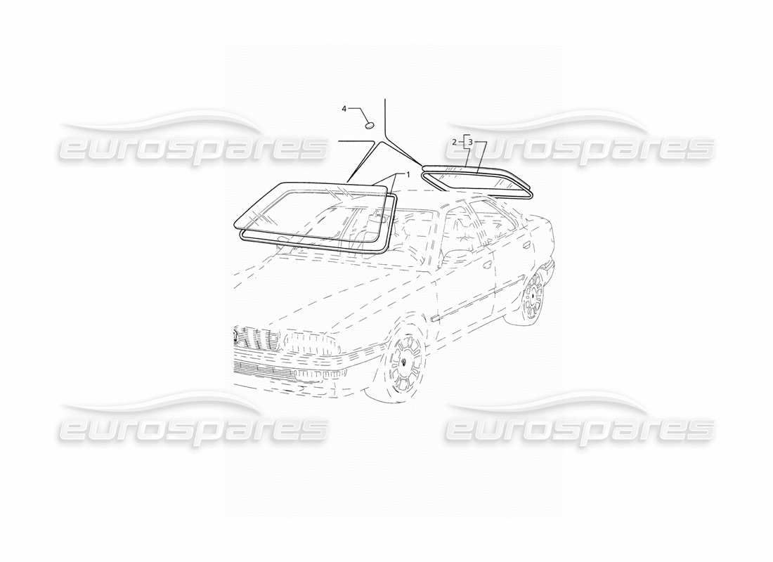 a part diagram from the maserati quattroporte (1996-2001) parts catalogue