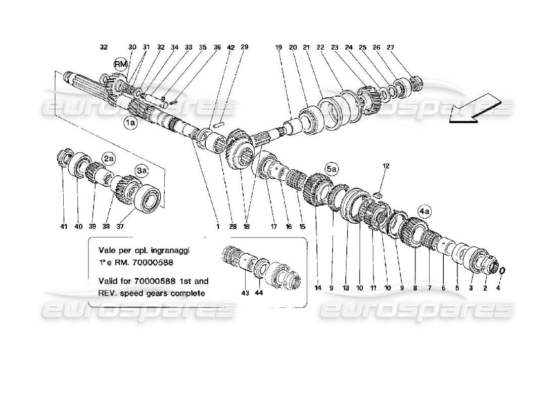 part diagram containing part number 70000595