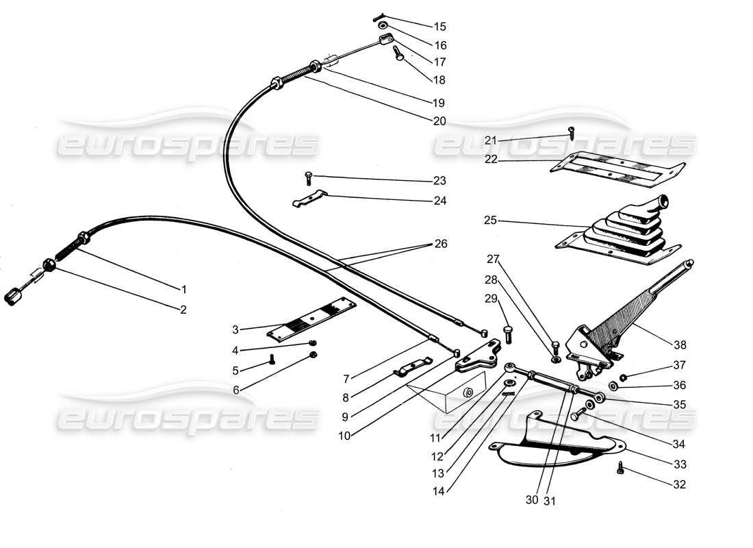 a part diagram from the lamborghini espada parts catalogue