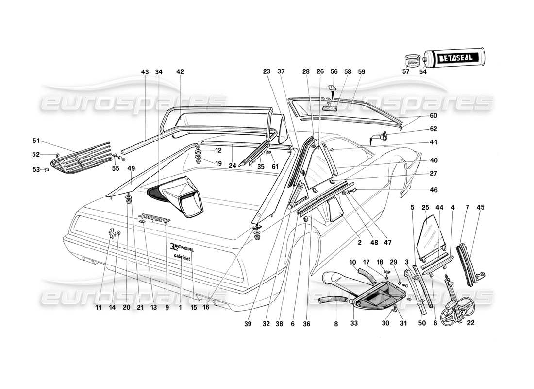 part diagram containing part number 61947500