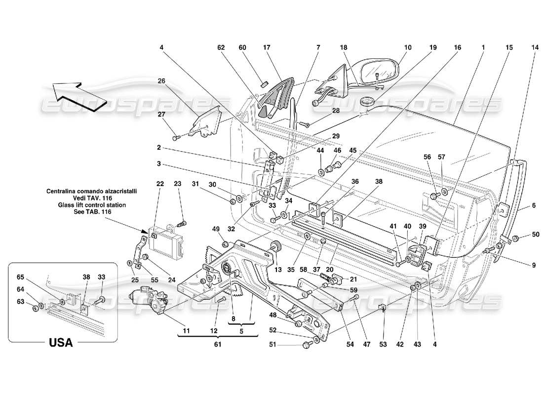 part diagram containing part number 62798000