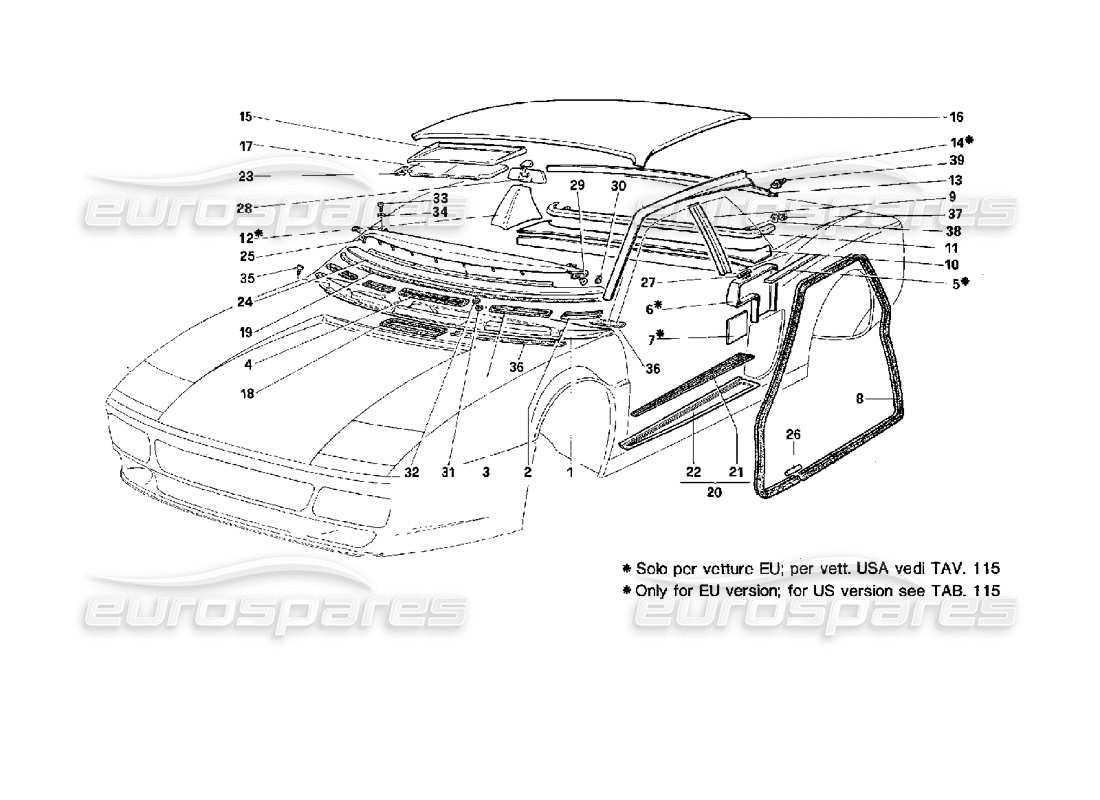 part diagram containing part number 61556612