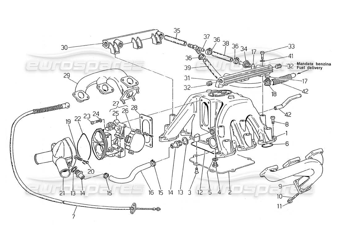 a part diagram from the maserati 2.24v parts catalogue