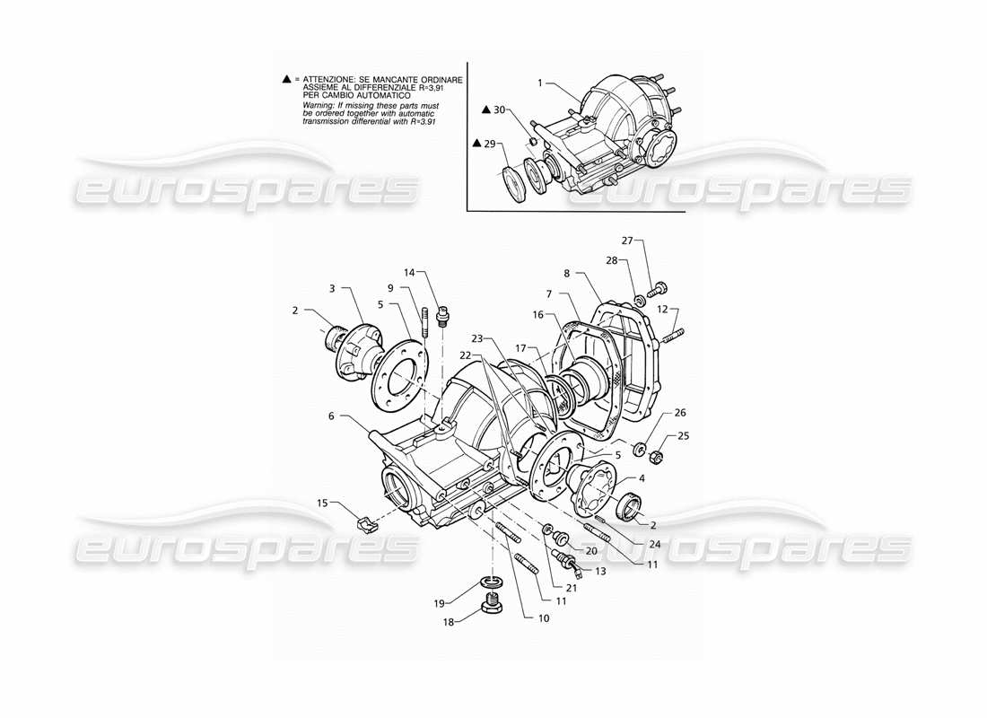a part diagram from the Maserati QTP V8 (1998) parts catalogue