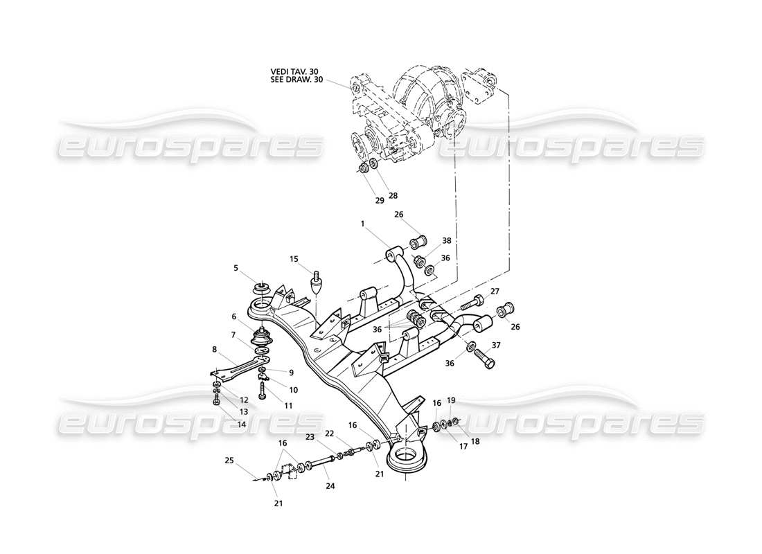 a part diagram from the Maserati QTP V6 Evoluzione parts catalogue