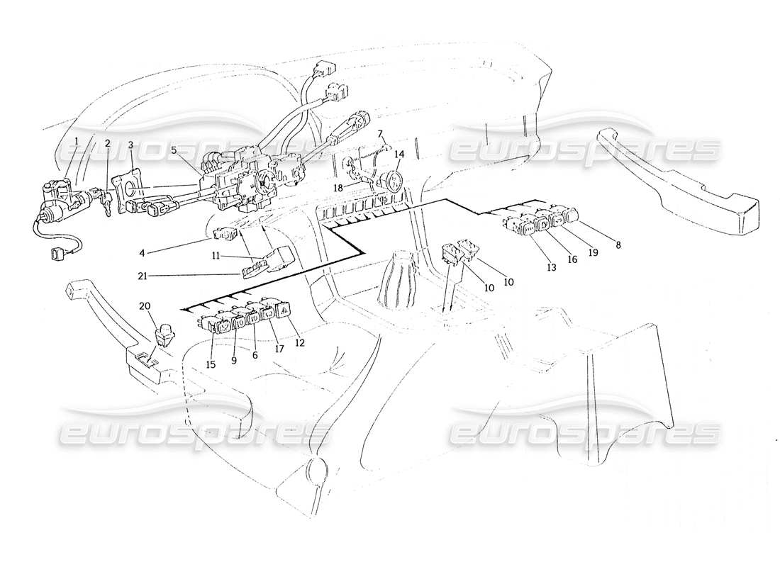 a part diagram from the maserati biturbo (1983-1995) parts catalogue