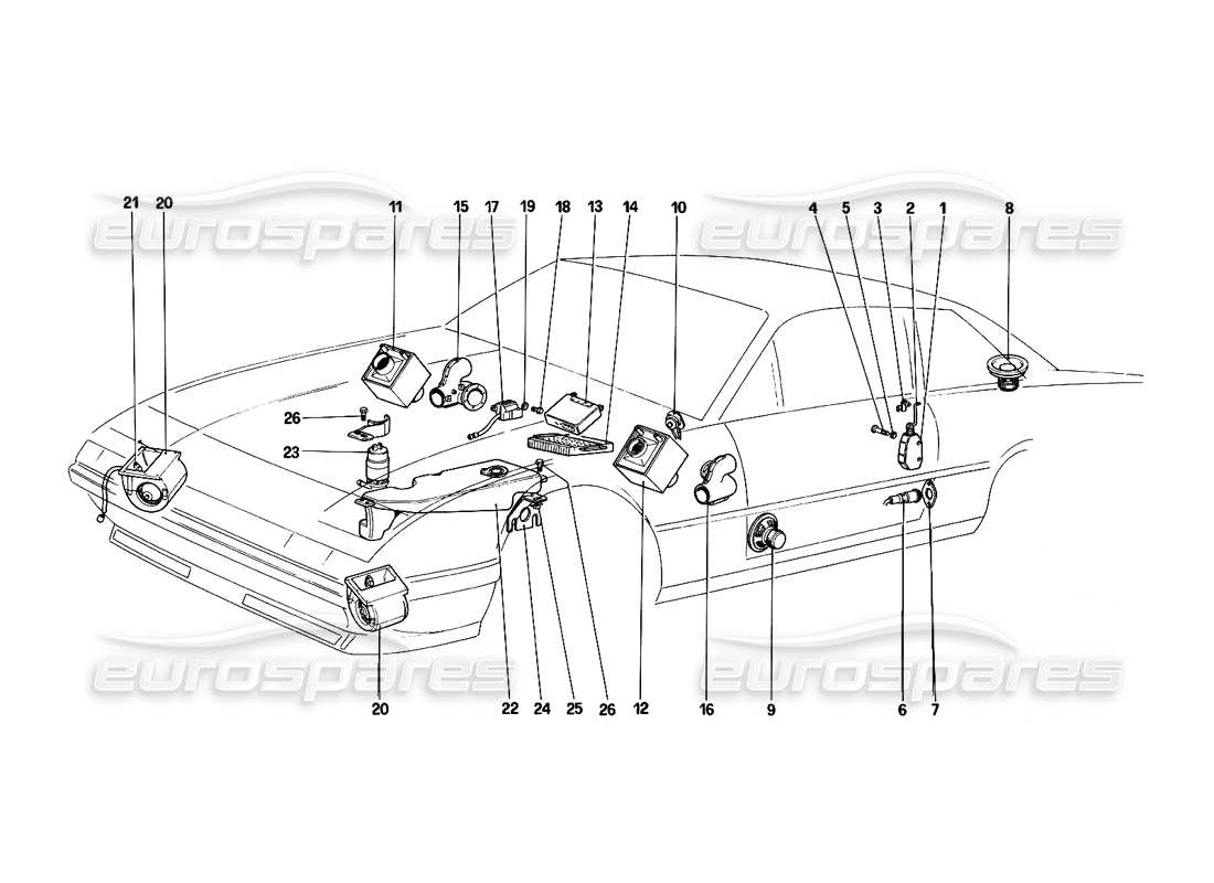 a part diagram from the ferrari 412 (mechanical) parts catalogue
