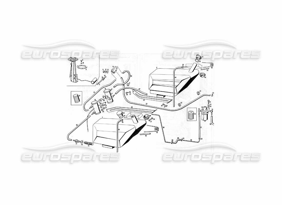 a part diagram from the maserati indy parts catalogue