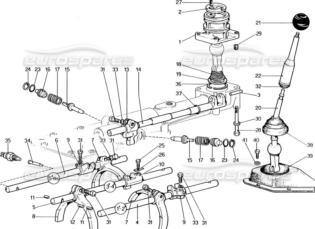 a part diagram from the ferrari 365 parts catalogue