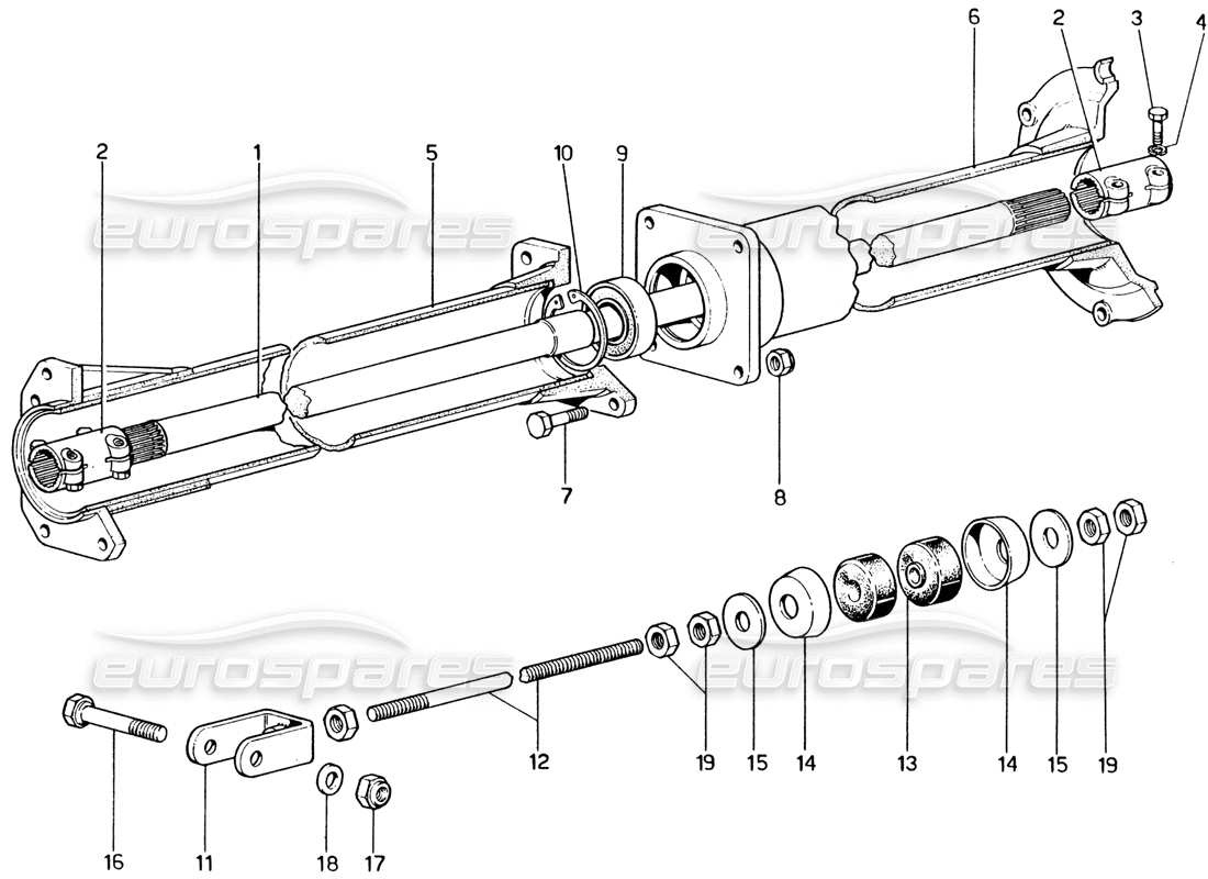 VIEW PARTS DIAGRAMS FROM THE FERRARI 330 AND 365 PARTS CATALOGUE a part diagram from the ferrari 330 and 365 parts catalogue