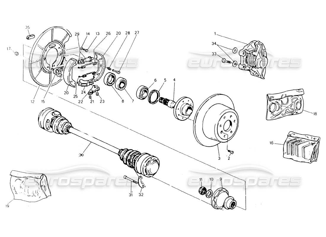 a part diagram from the maserati 418 / 4.24v / 430 parts catalogue