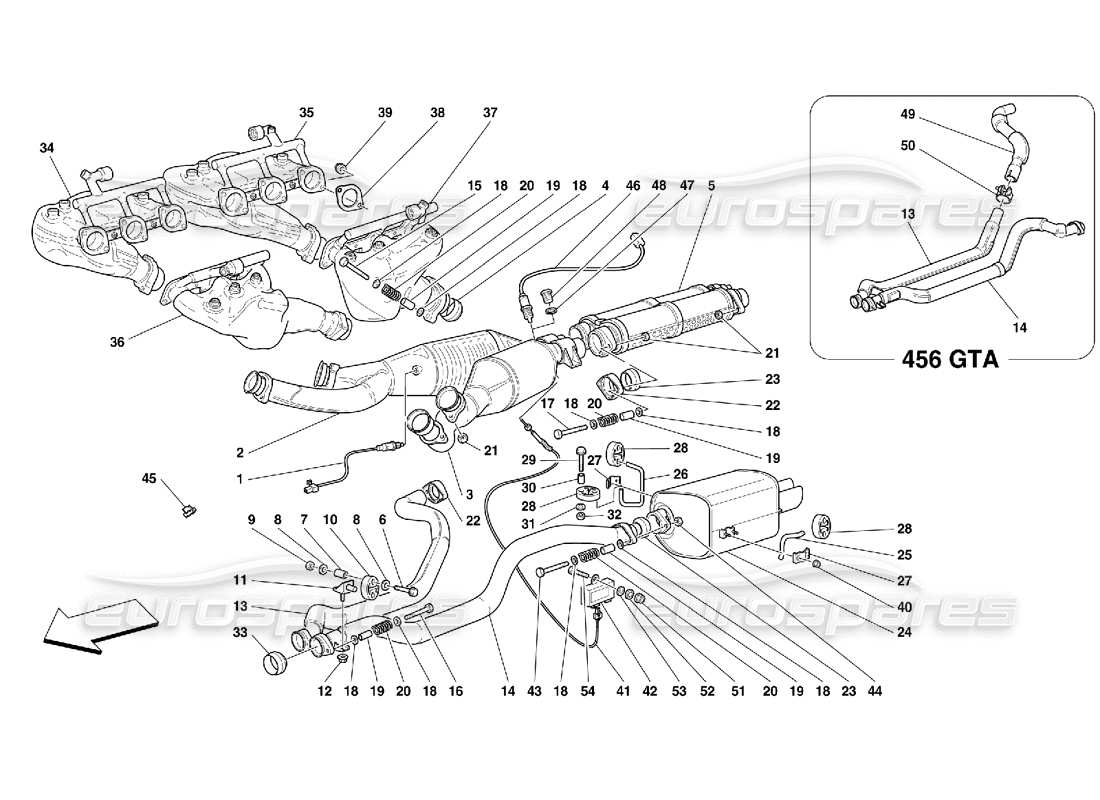 a part diagram from the ferrari 456 parts catalogue
